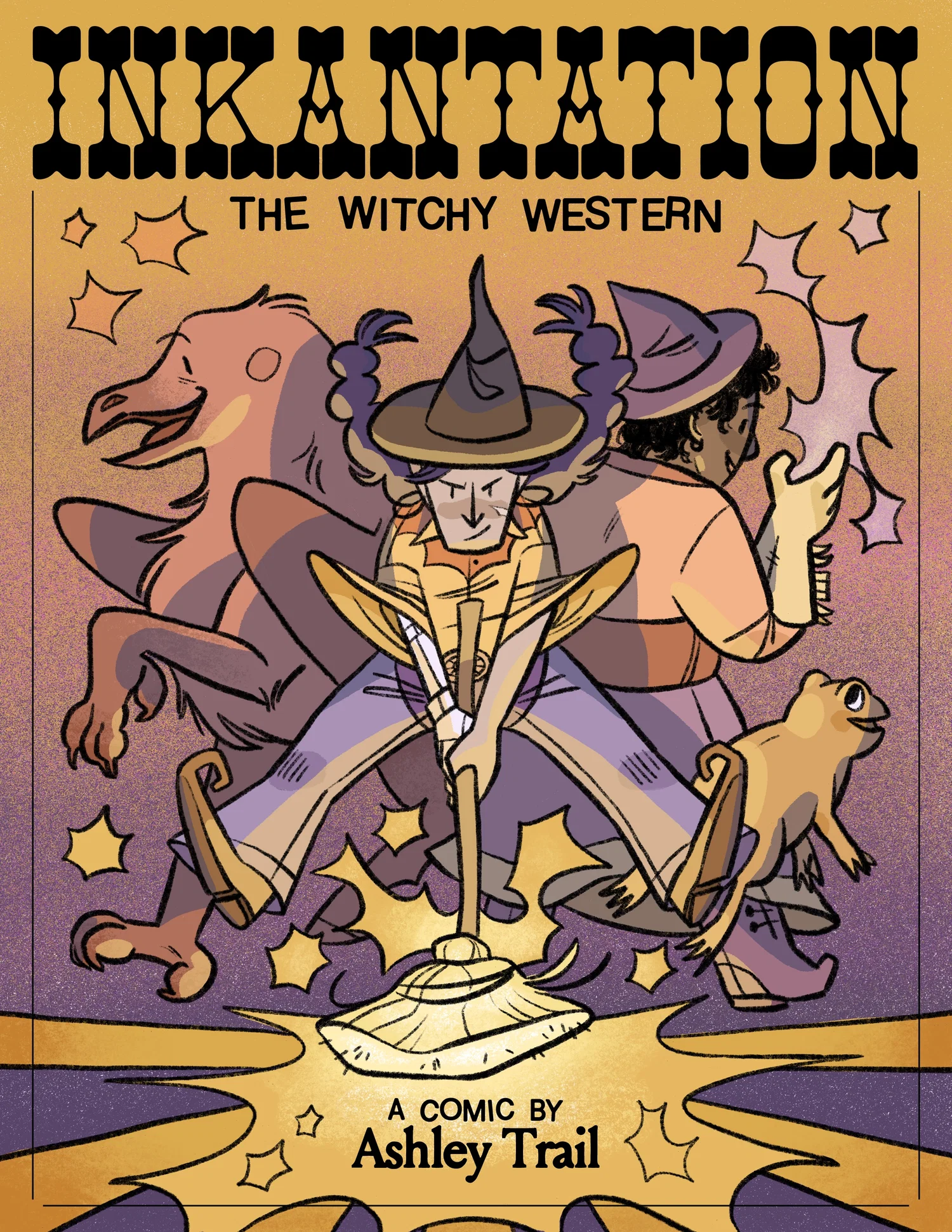 A cover of a comic book, titled "Inkantation".