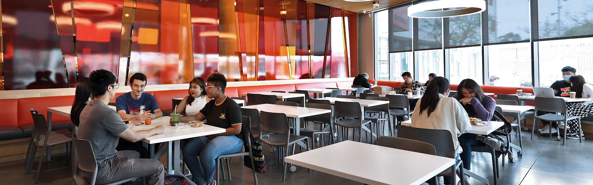 students in elaine's cafe