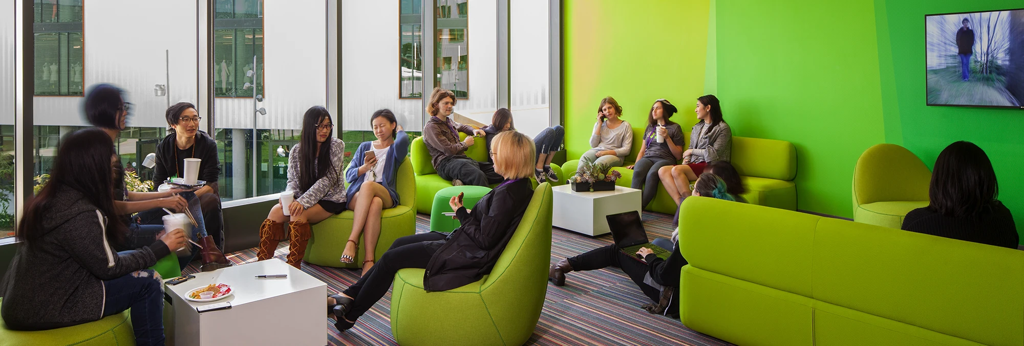 Otis students in communal facilities