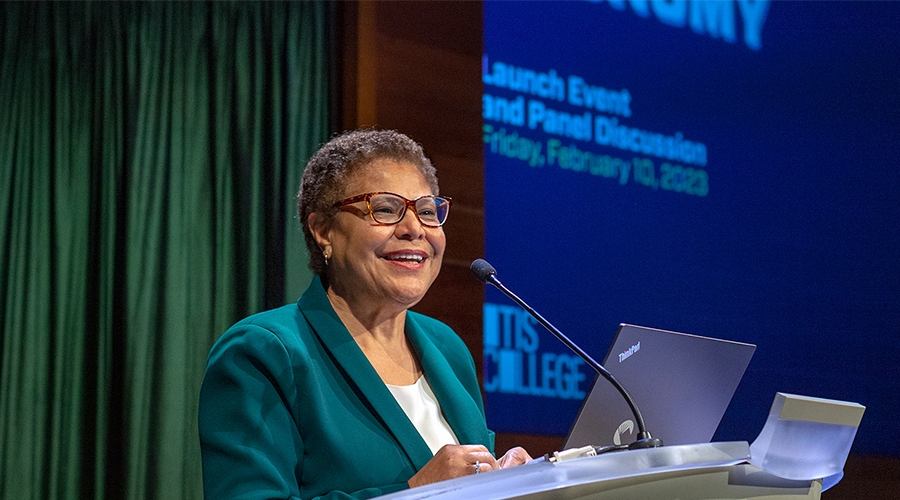 Los Angeles Mayor Karen Bass introduces the 2023 Otis College Report on the Creative Economy