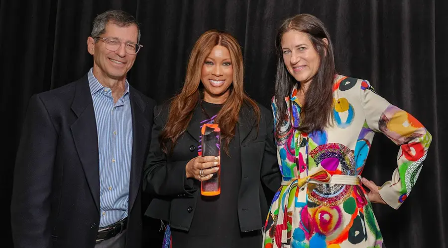 Portrait of Otis College President Charles Hirschhorn, Stephanie Horton of Google, and Otis College Governor Katherine Ross