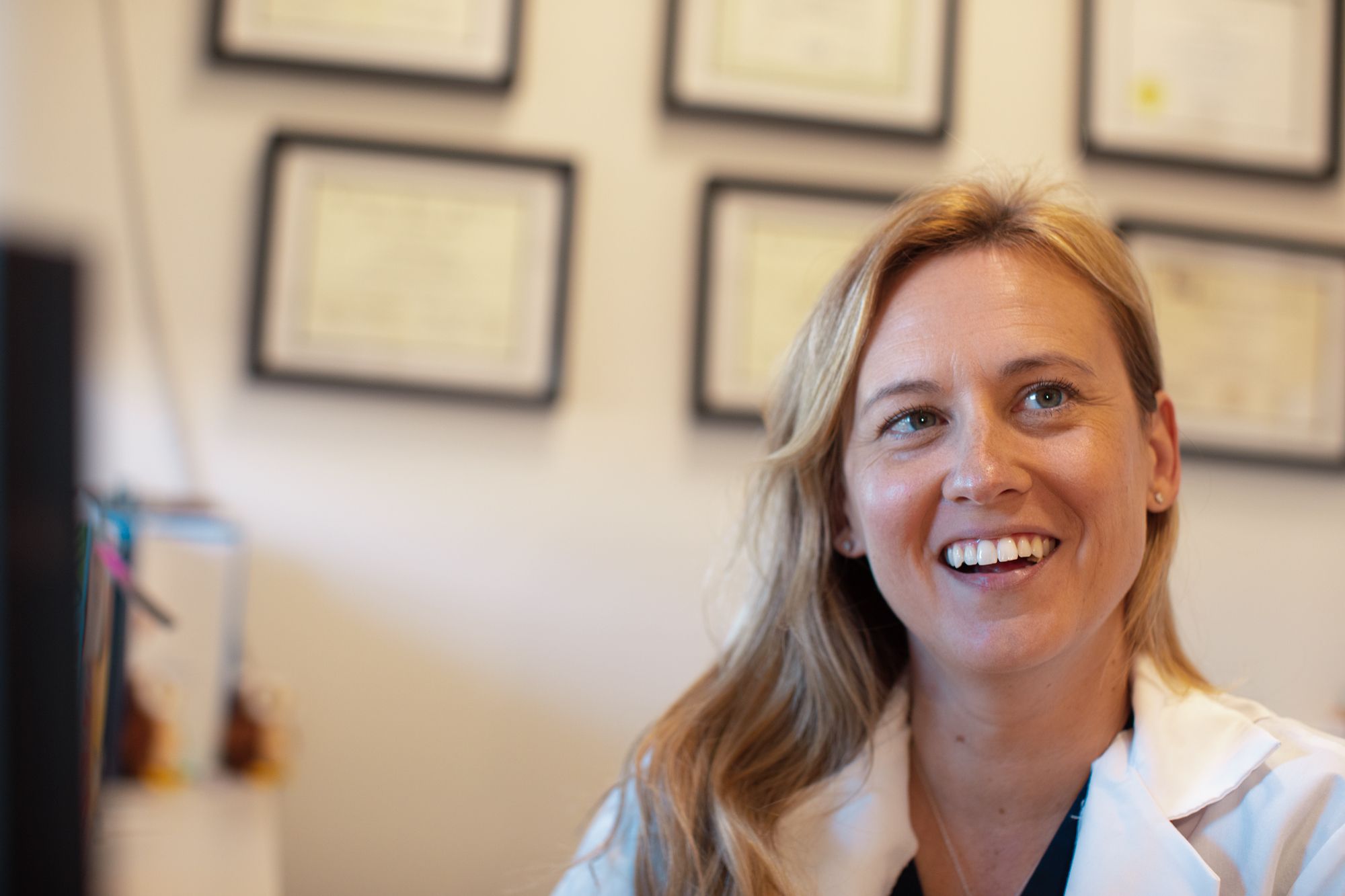 Dr. Julie Spencer in her office at Otis College’s Student Health and Wellness Center