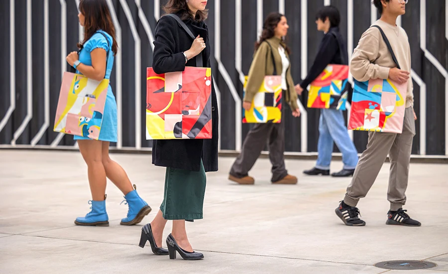 Design Lab Upcycled tote bags project