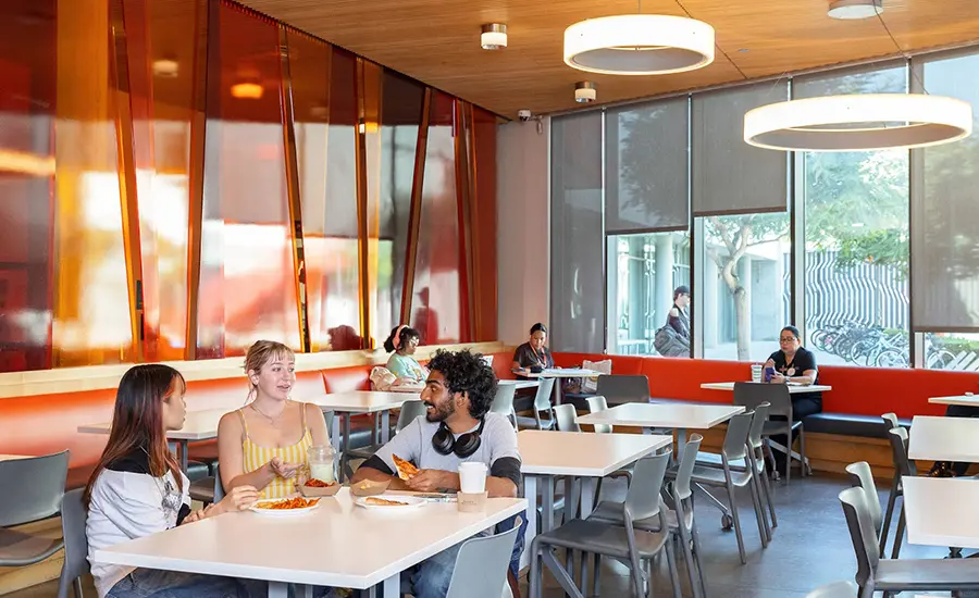Students at Elain's Cafeteria 