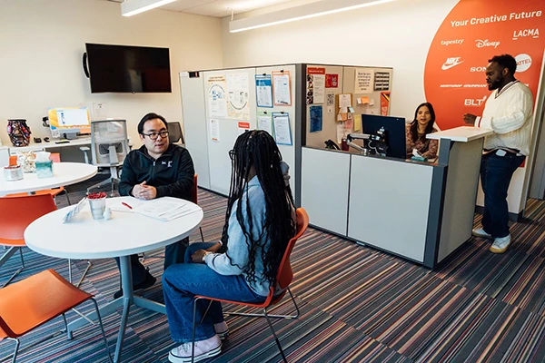 career services members assisting students