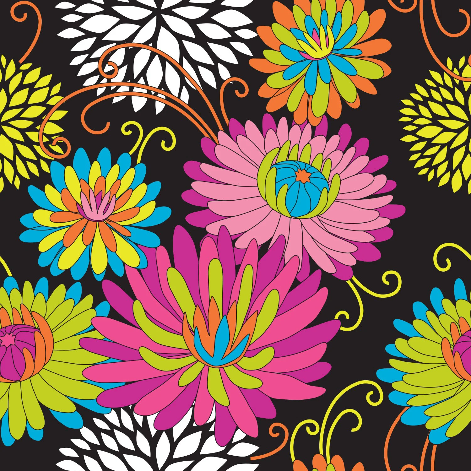 A floral pattern designed by Debra Valencia