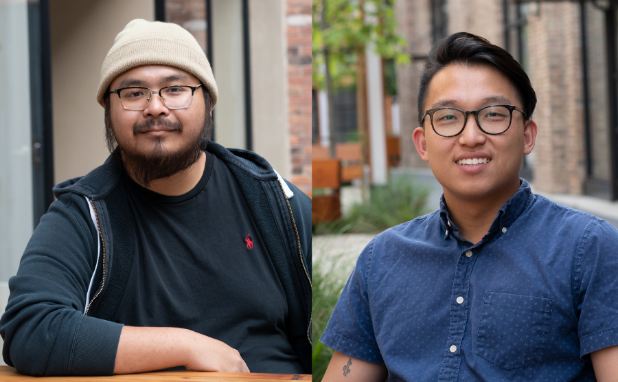 Paper Triangles co-founders Frank Shi (’13 BFA Digital Media) and Xuan Buddhavong (’13 BFA Digital Media)