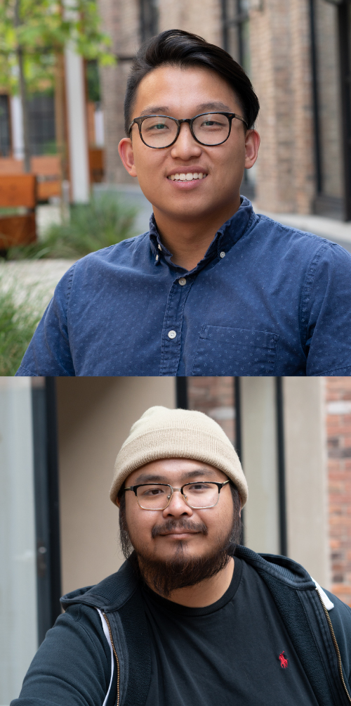 Paper Triangles co-founders Frank Shi (’13 BFA Digital Media) and Xuan Buddhavong (’13 BFA Digital Media)