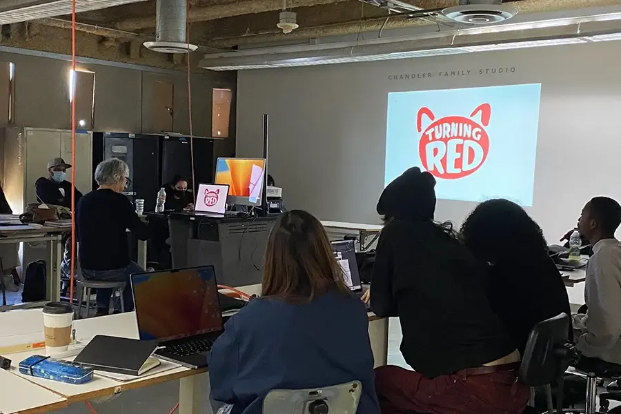 Students in class at the Netflix x Otis program