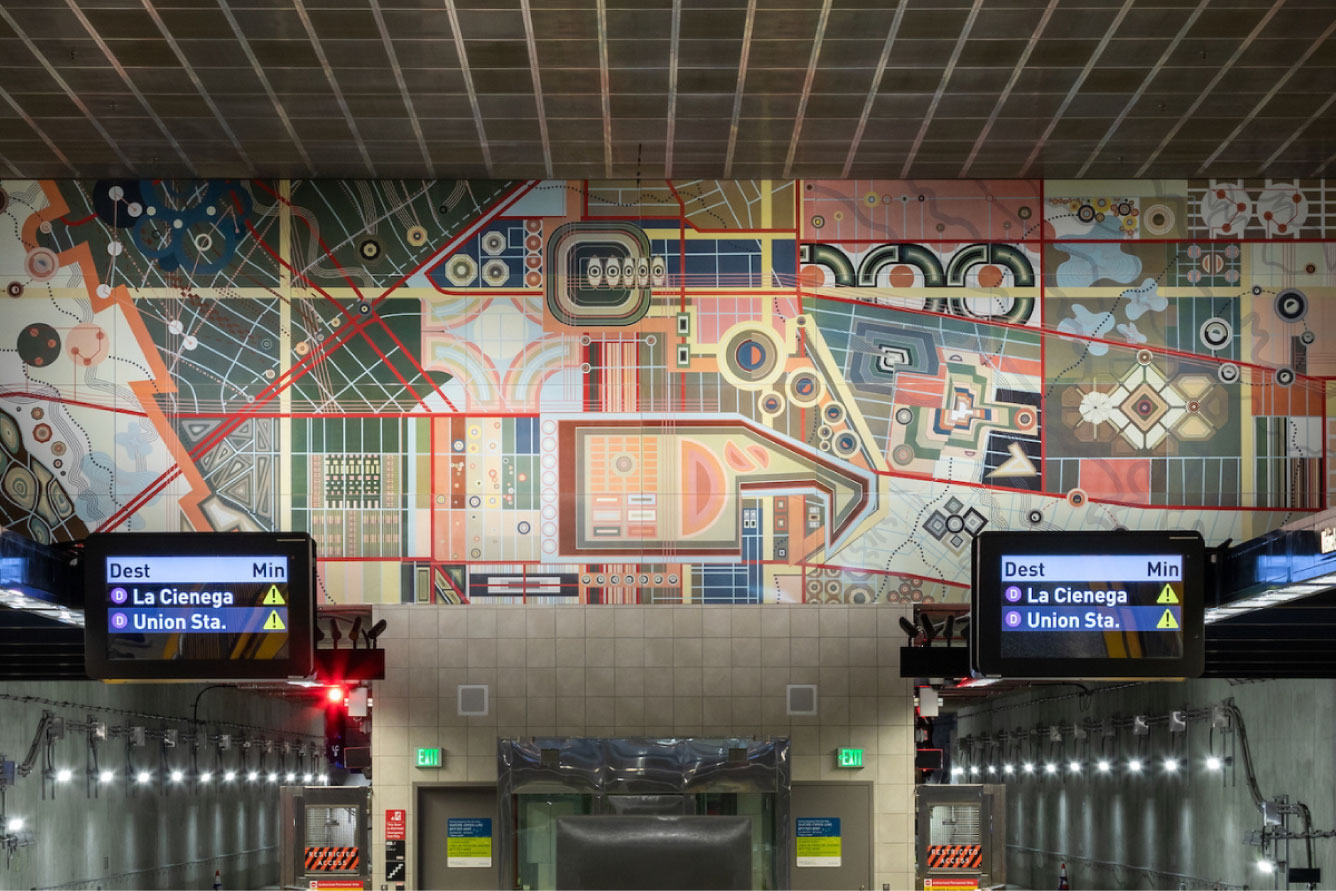 A detail of one of Soo Kim’s murals