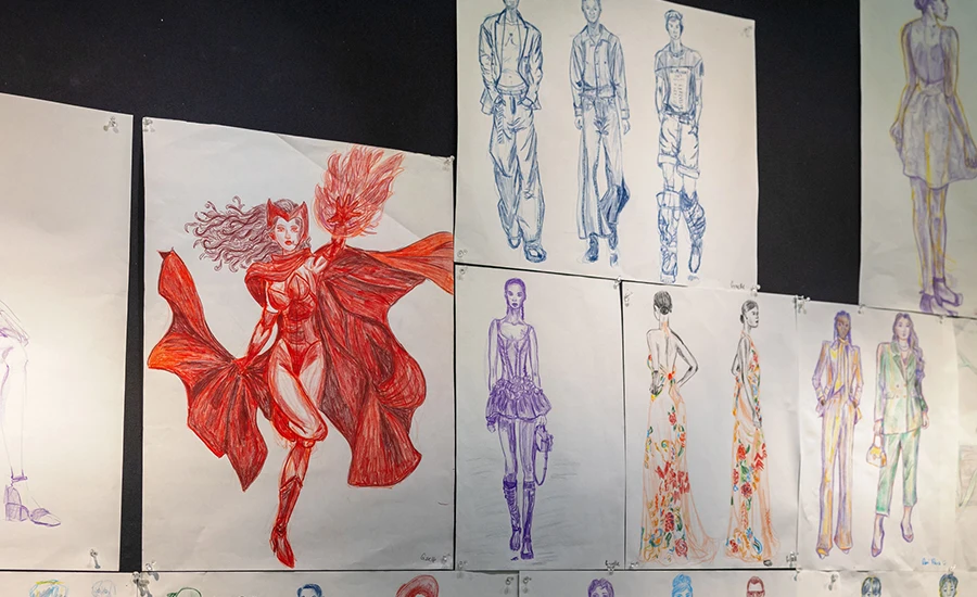 Student illustration artwork up on display