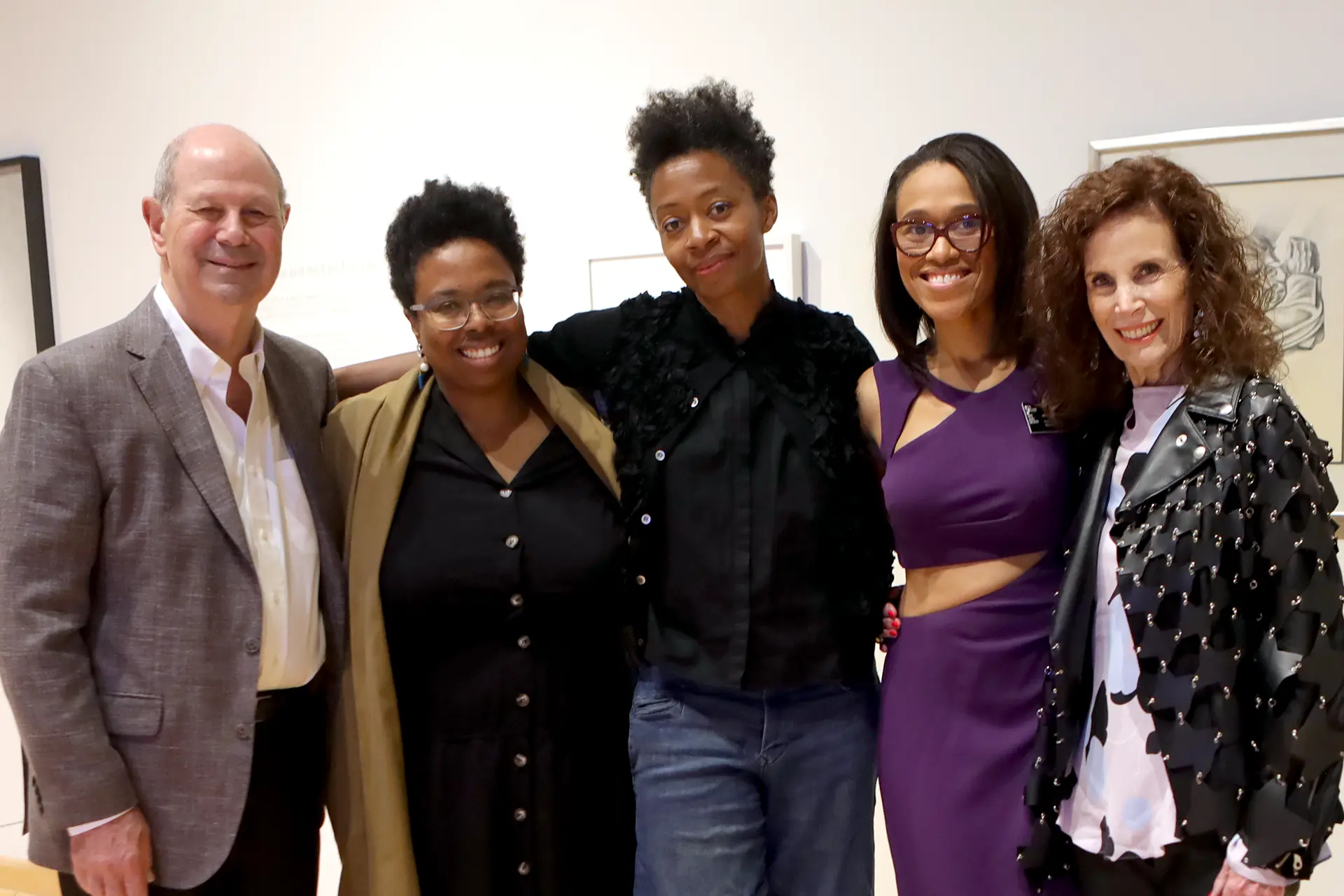 Kara Walker with Cliff and Mandy Einstein and several other artists