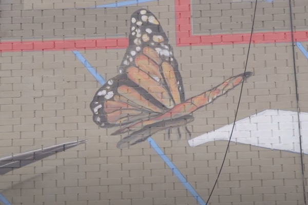 Butterfly on a Mural