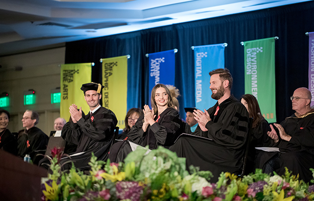 Otis College 2022 Commencement speakers Evan Spiegel, Miranda Kerr, and Bobby Berk