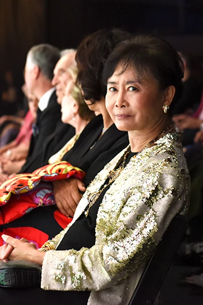 A bug-shaped kite flies high at the 2017 Kite Festival 