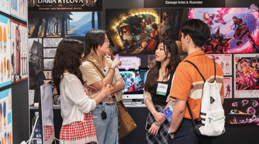 Game and Entertainment Design seniors show their work. Photograph by Sarah Golonka/Otis College of Art and Design.