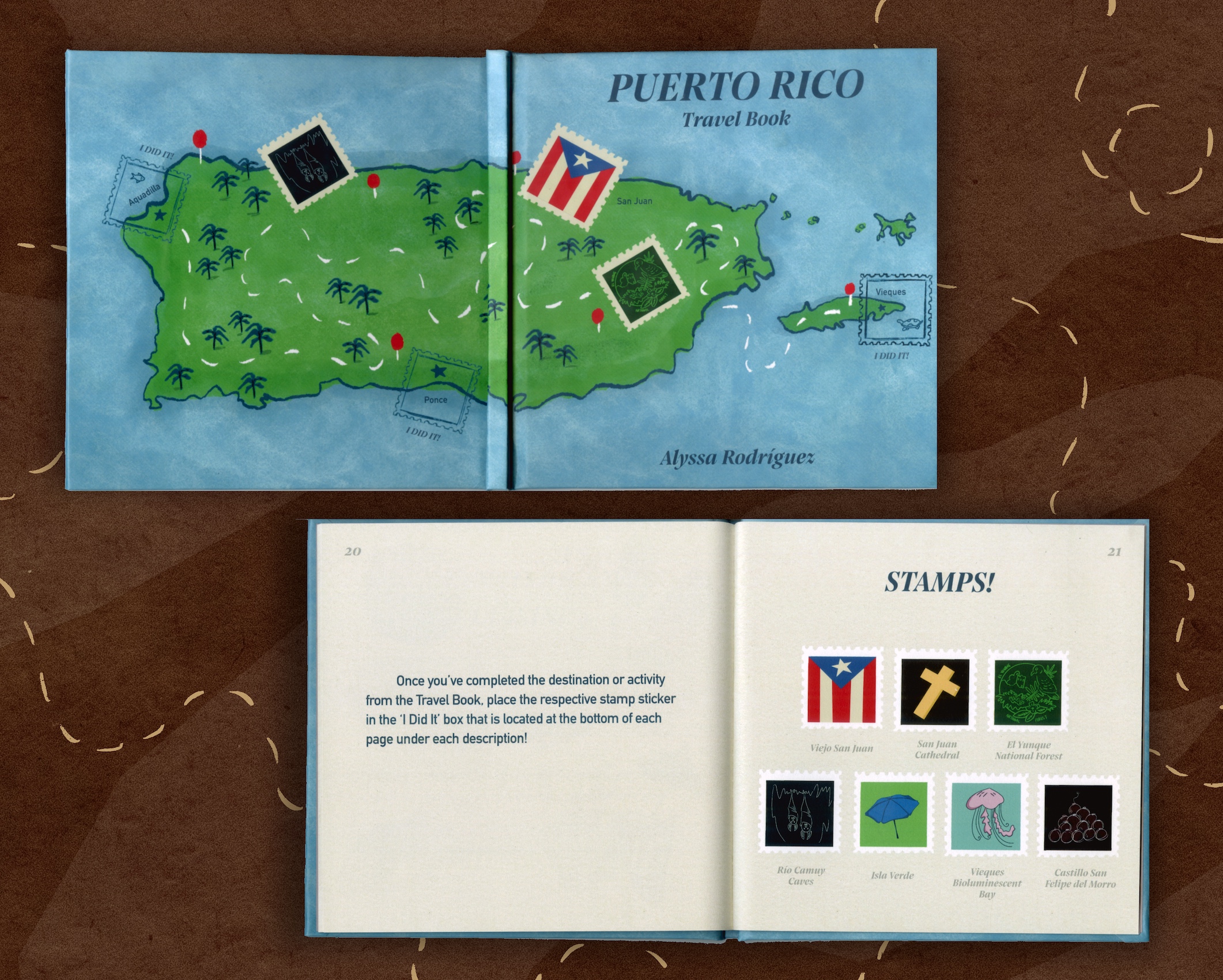 Puerto Rico Travel Book Covers and Spread