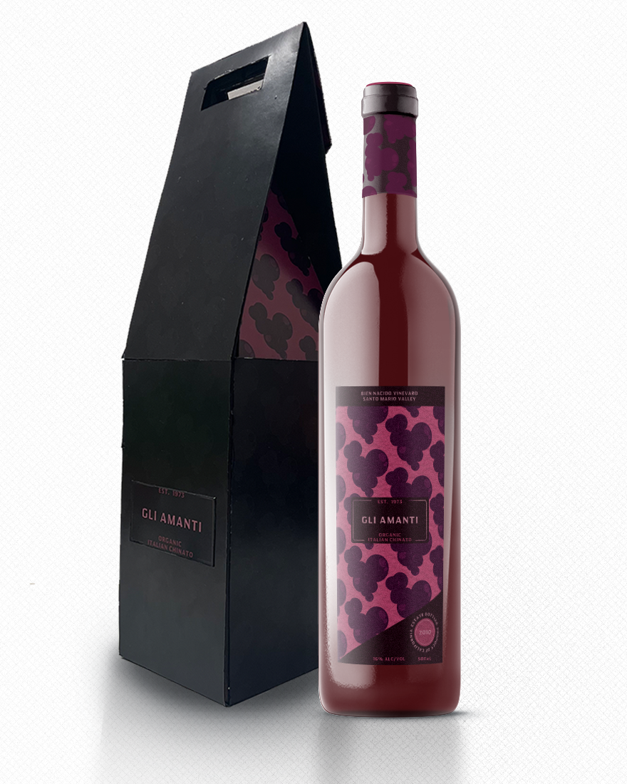 Wine Bottle Label and Box design