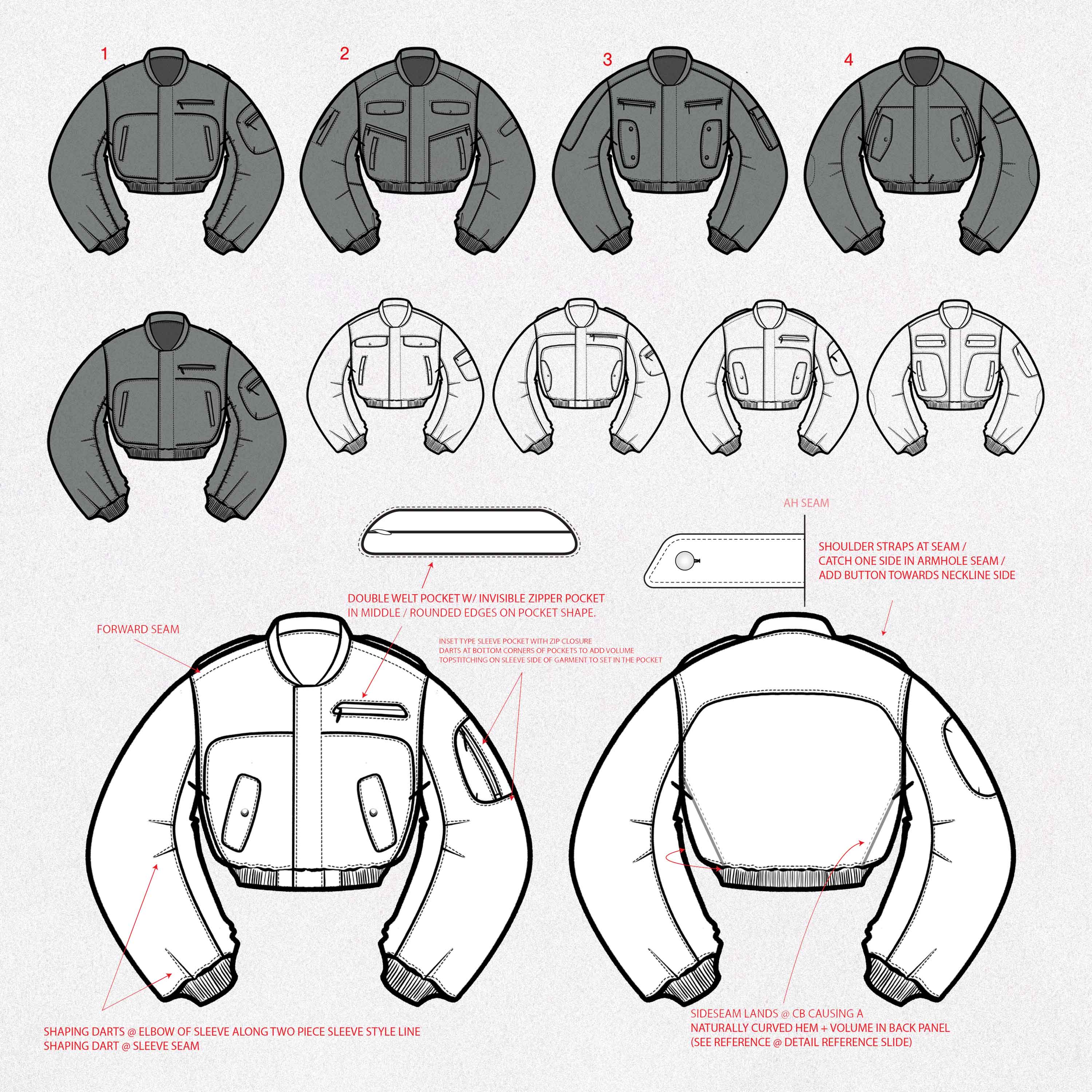 + SKETCHBOOK - BOMBER ITERATIONS +
