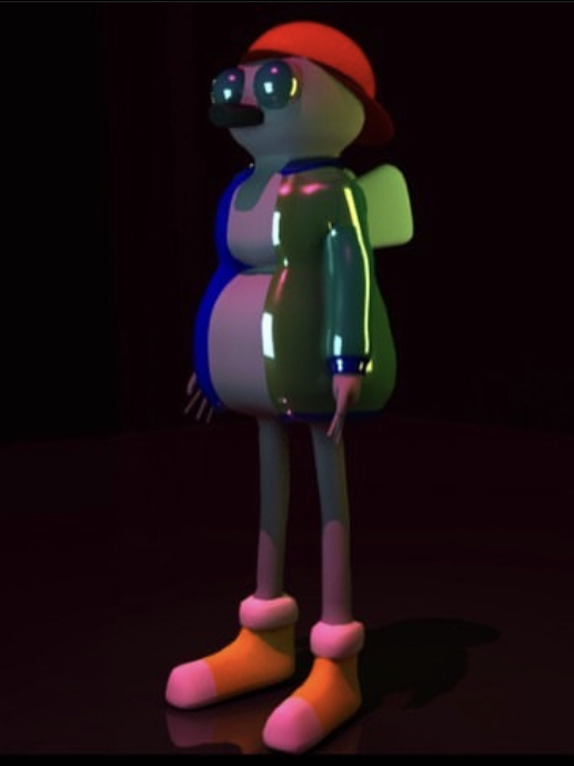 an OC character made in maya by me