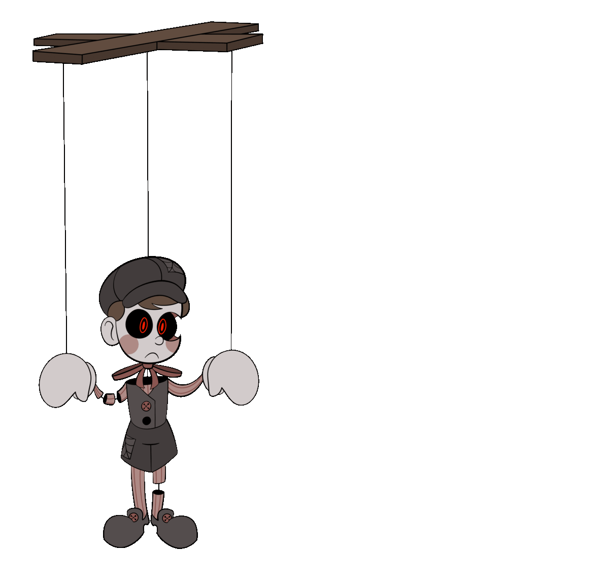 Puppet character spike attack animation.