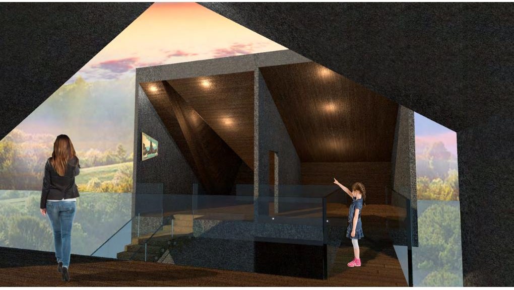 Rendering Model of Interior view from inside to outside
