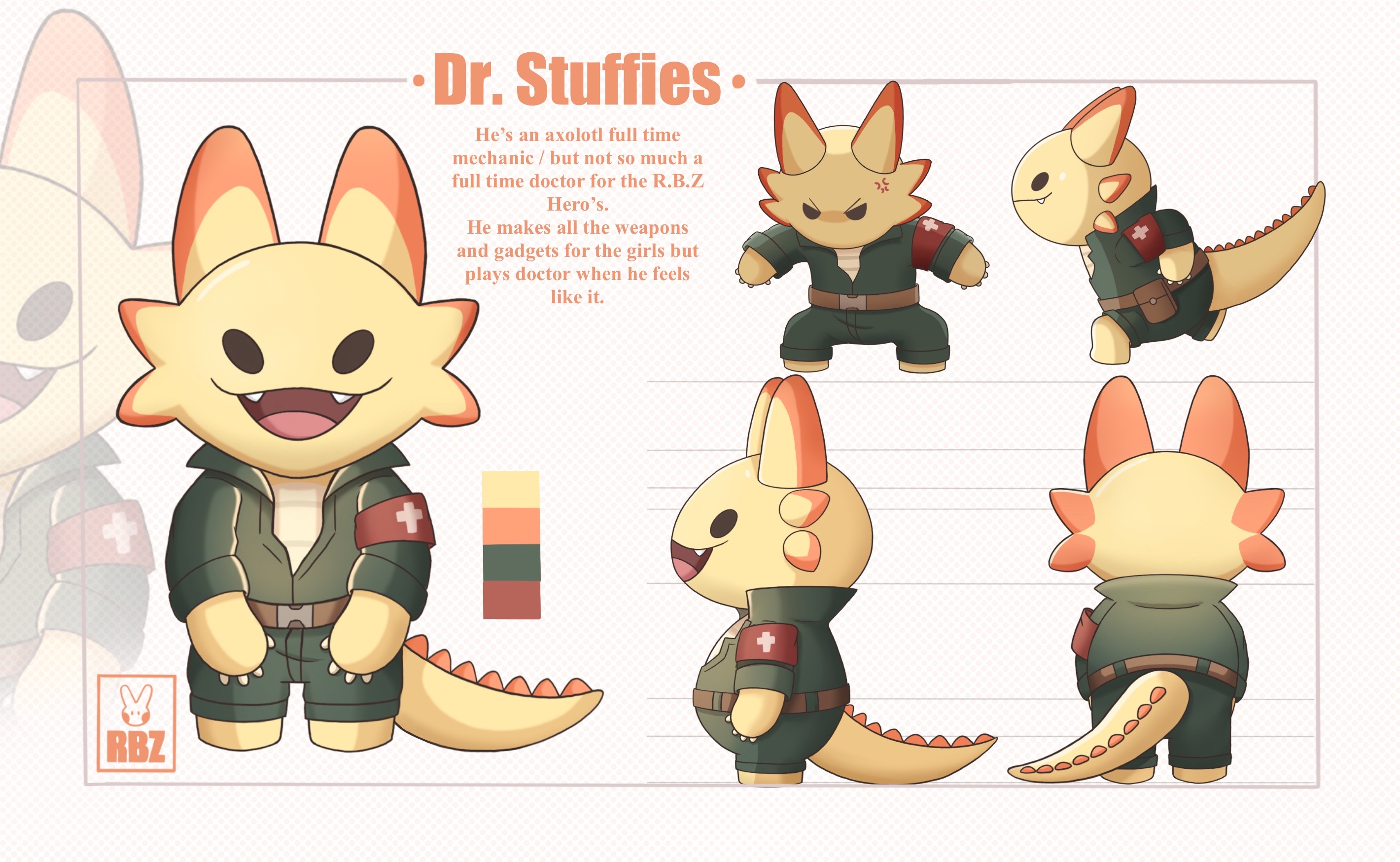 R.B.Z Hero's Dr.Stuffies Character Design 