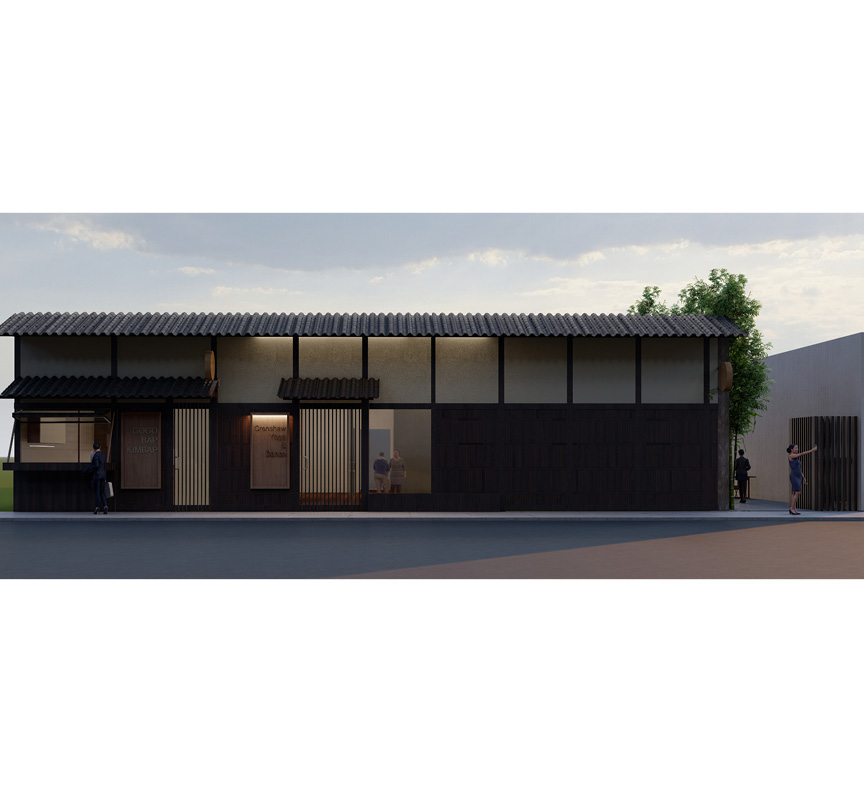 This is a Rendered Facade view from Studio 3: Interior 