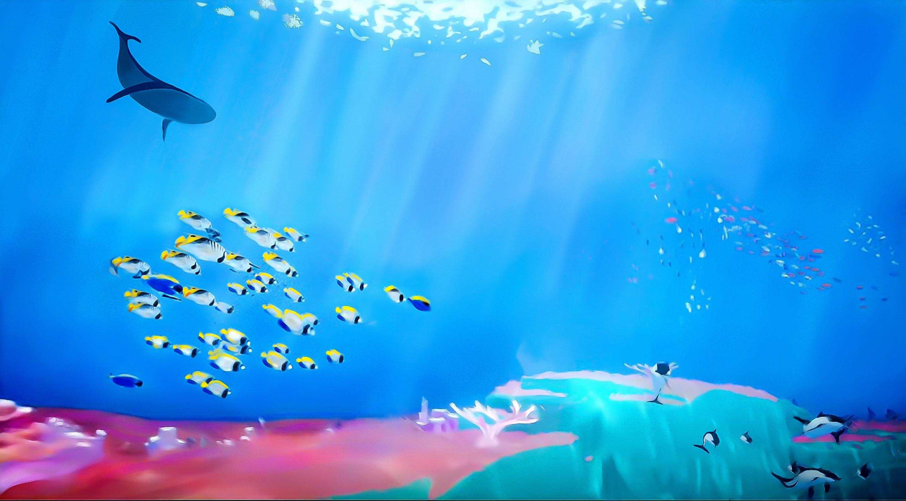 Underwater adventure with various sea animals.