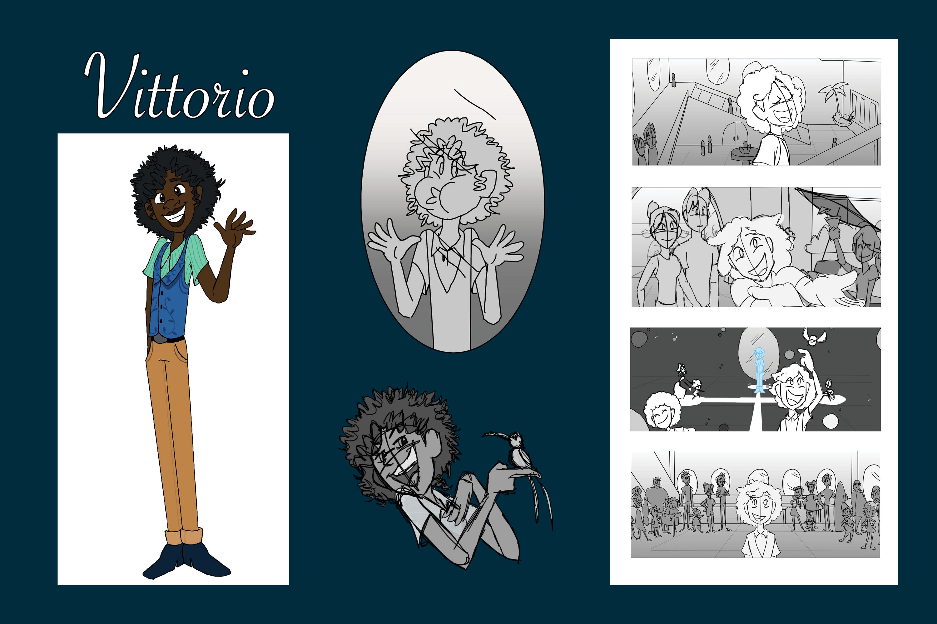 The main character from my musical board, Vittorio.