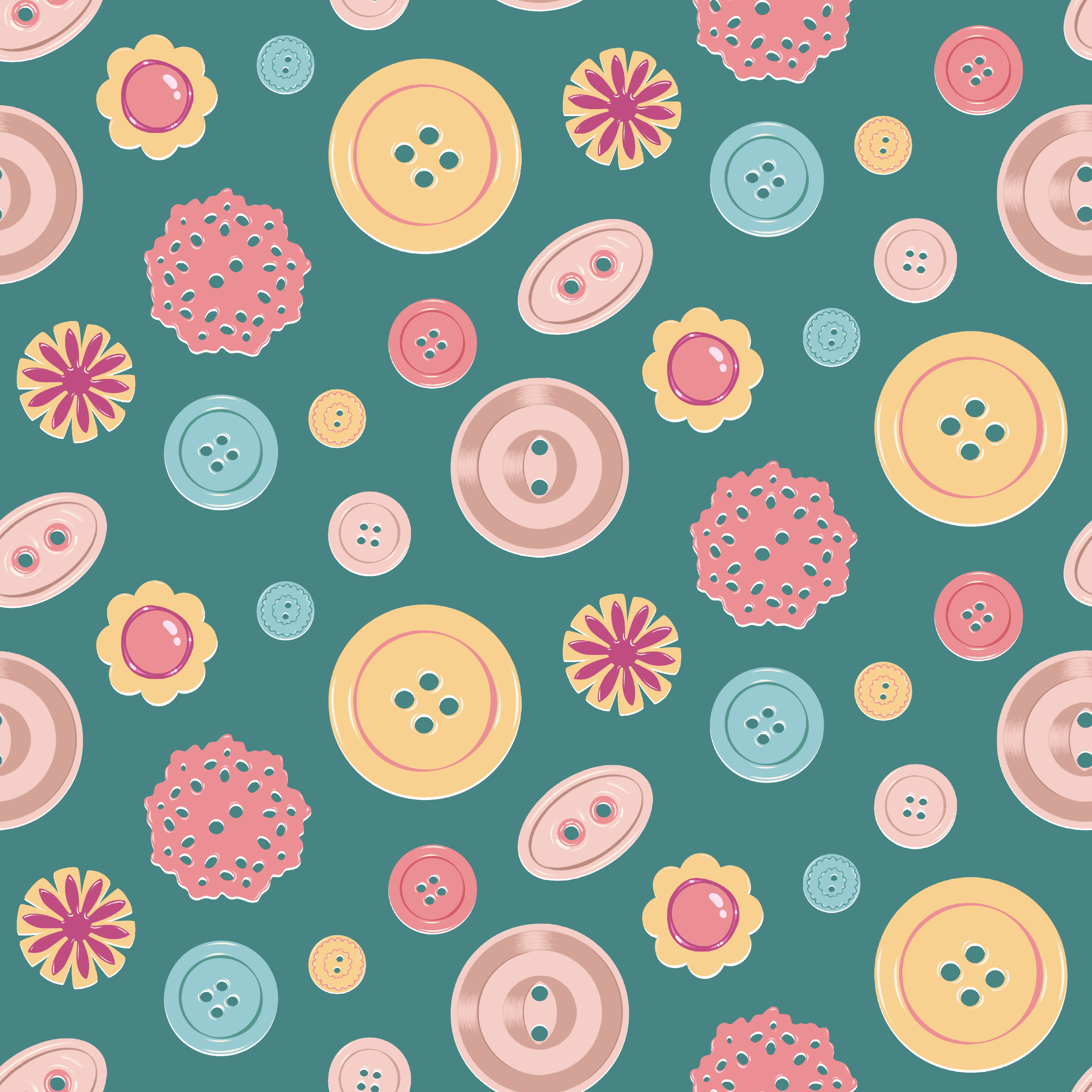 Pattern of buttons