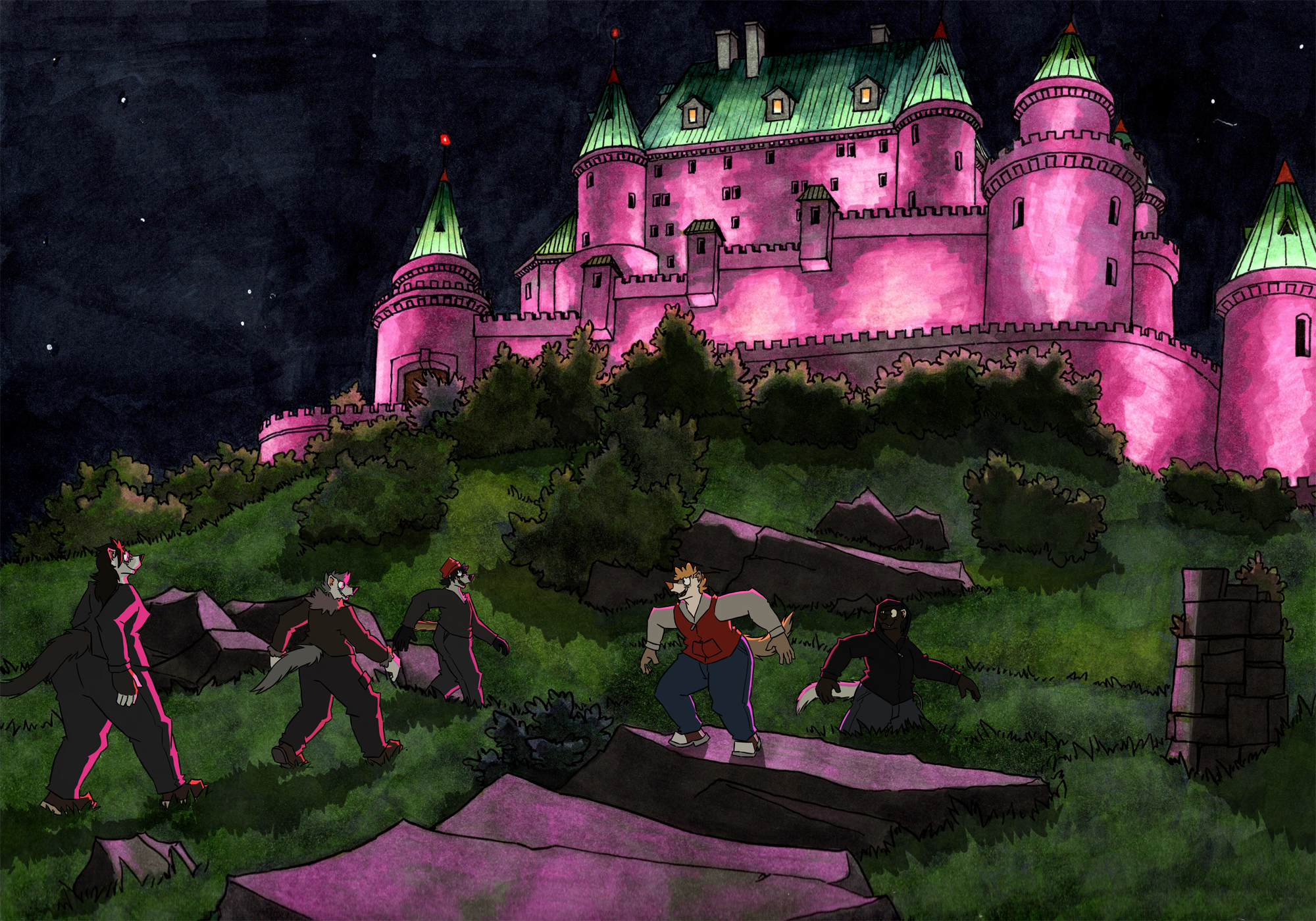 Castle Park, Illustration from my book "A Goth's Love" 
