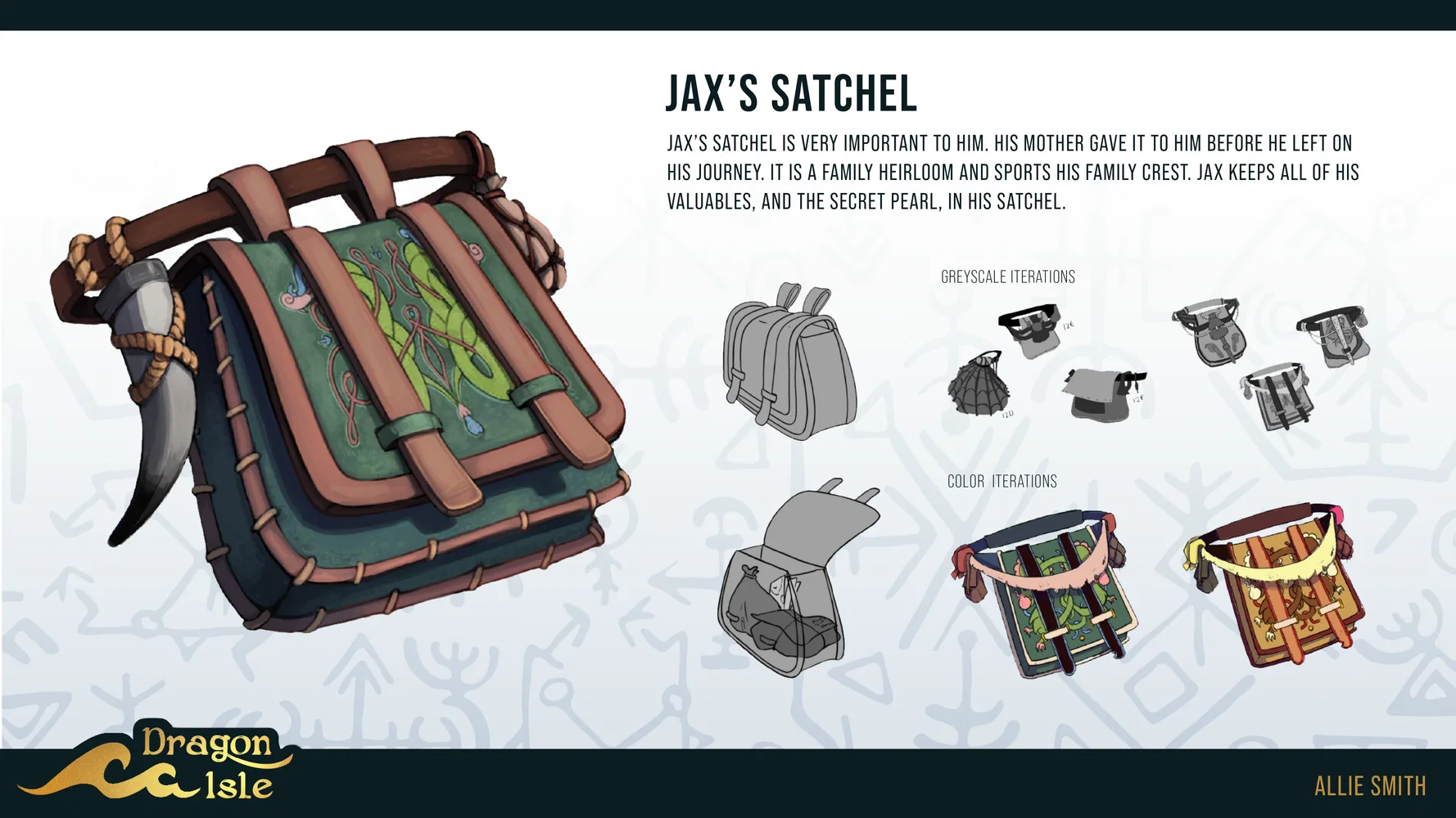 Jax's Satchel - Prop Sheet