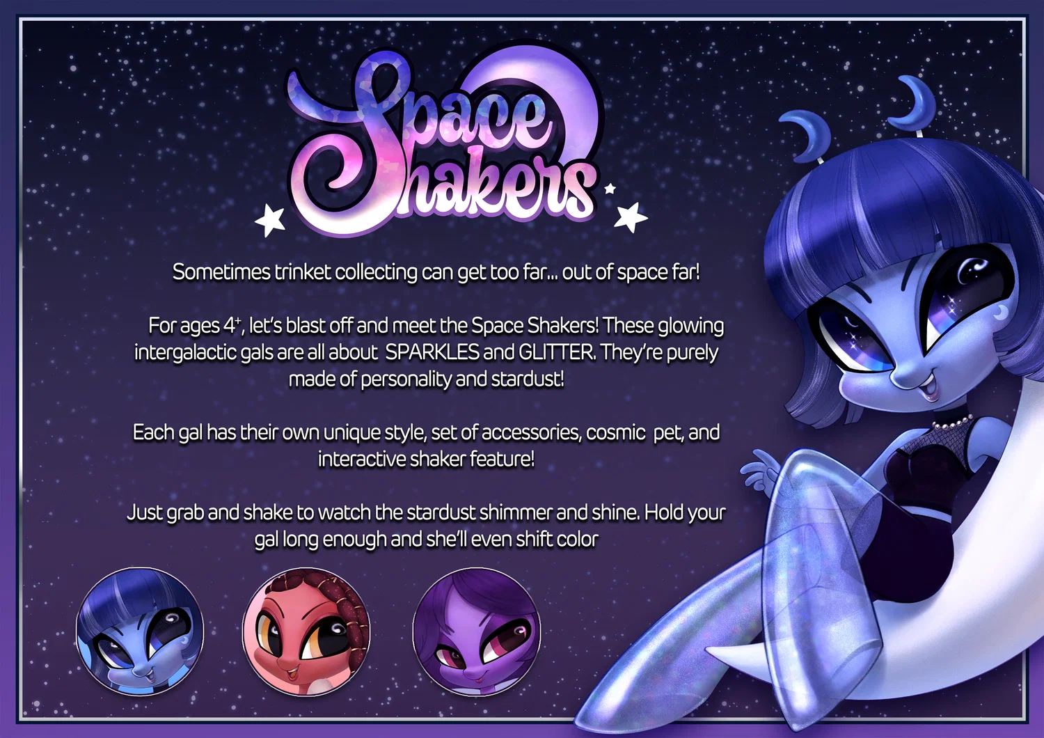 Space Shakers dolls cover page