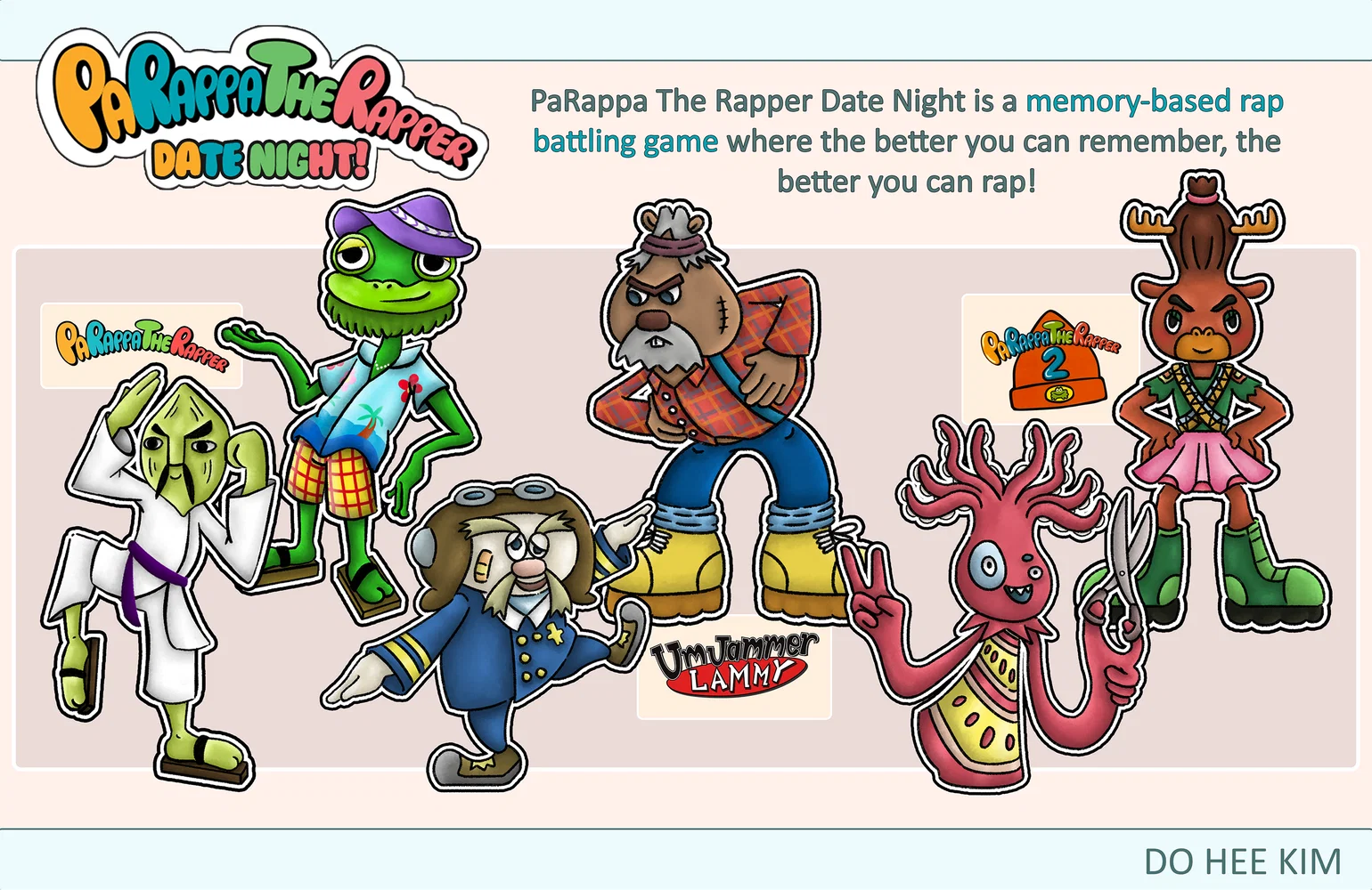 Test your memory in this fast-paced memory rap battling game! Featuring characters from PaRappa The Rapper, PaRappa The Rapper 2, and Um Jammer Lammy!
