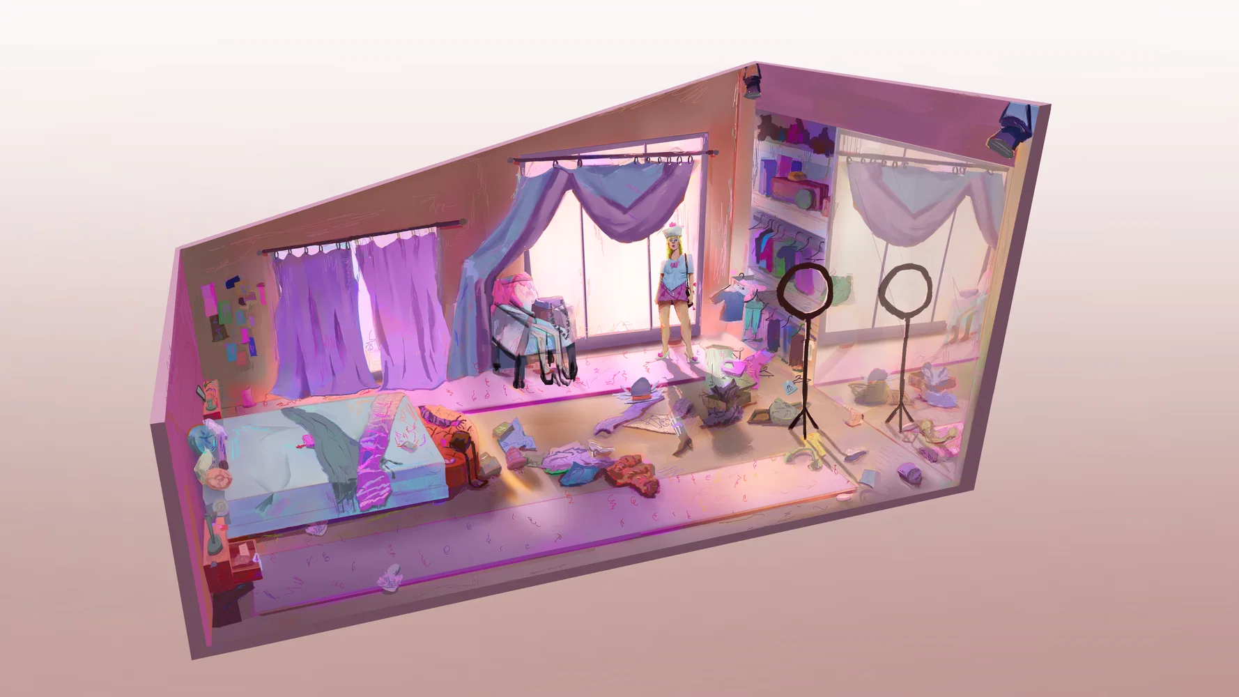 Laurel's bedroom design.