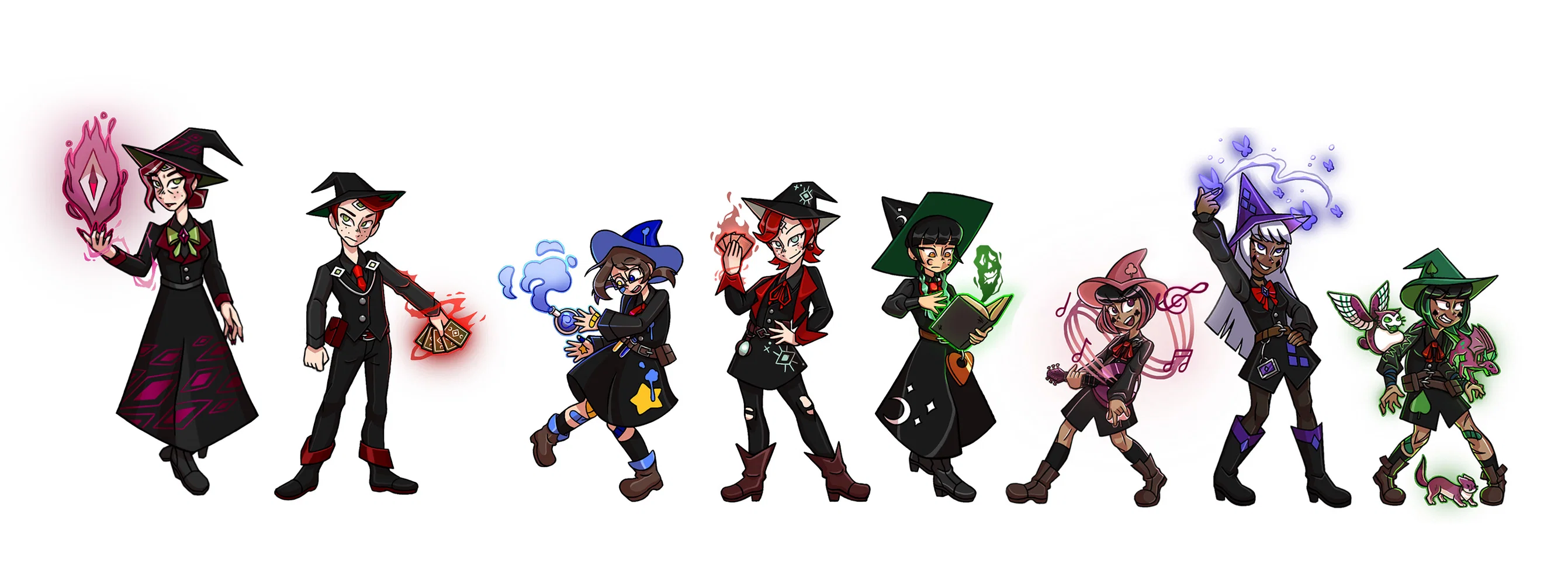 Character lineup of original characters.