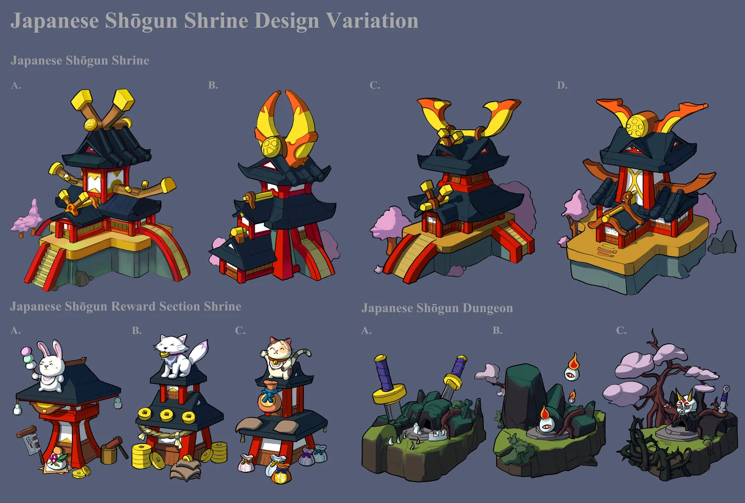 Japanese Shōgun Shrine Design Variation