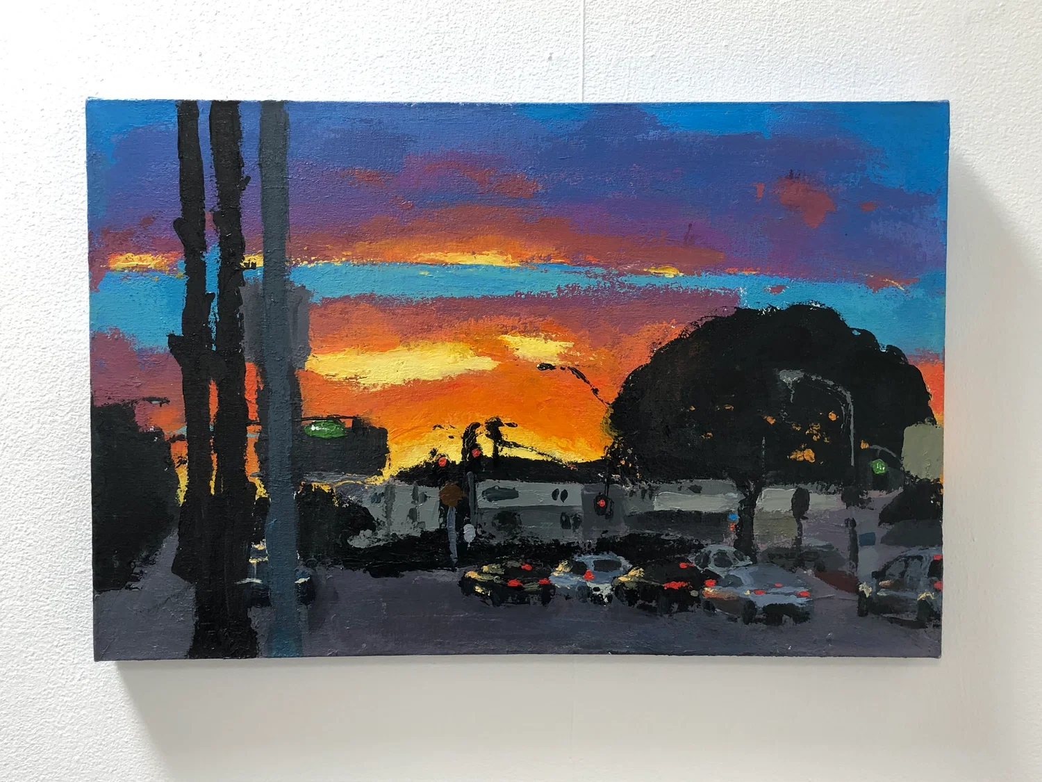 Saul Lopez Hernandez, Sunset View, Acrylic on Canvas, 20 inches x 30 inches x 1 inch, 2023
