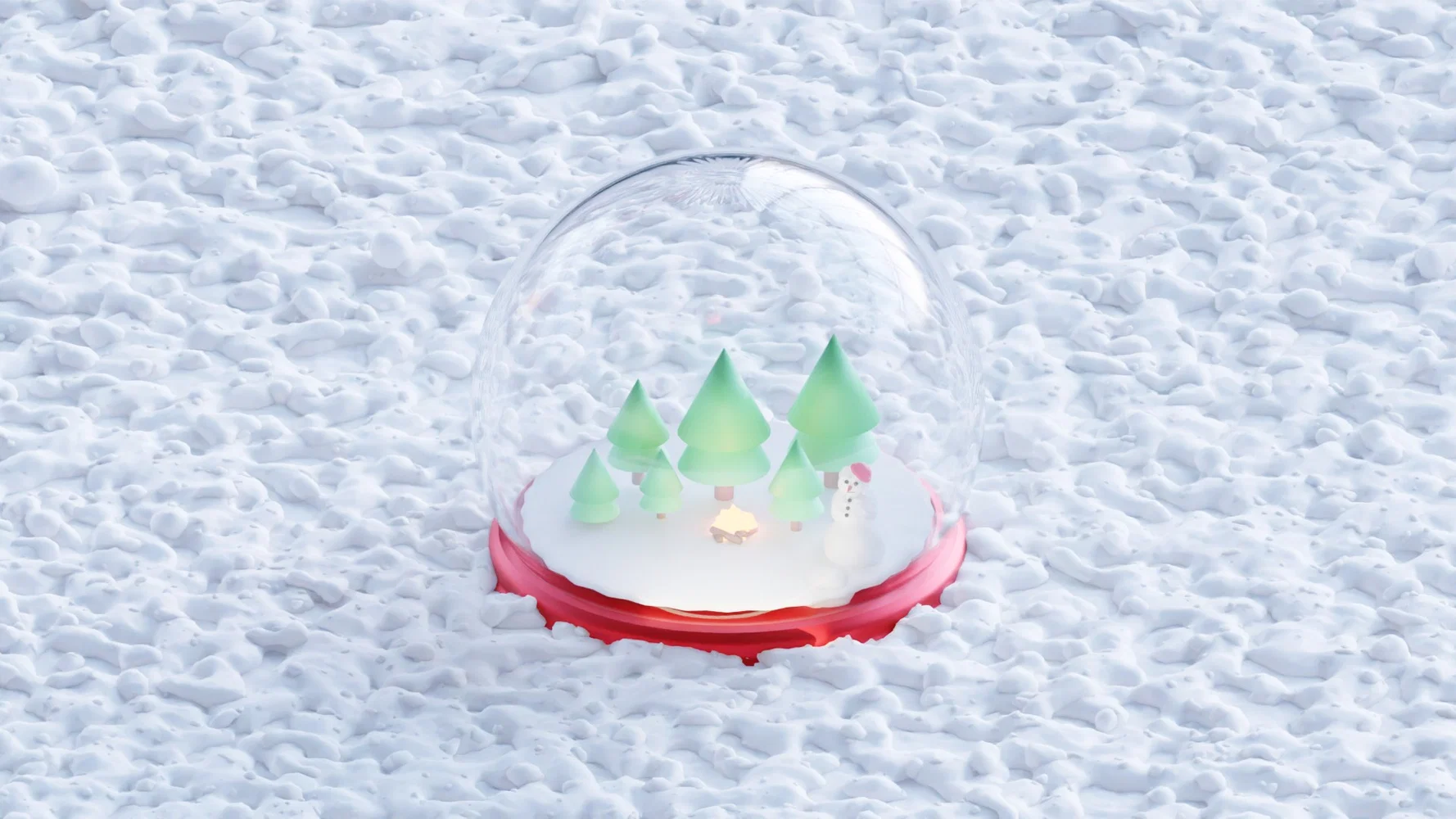 3D Model of a Stylized Snow Globe 