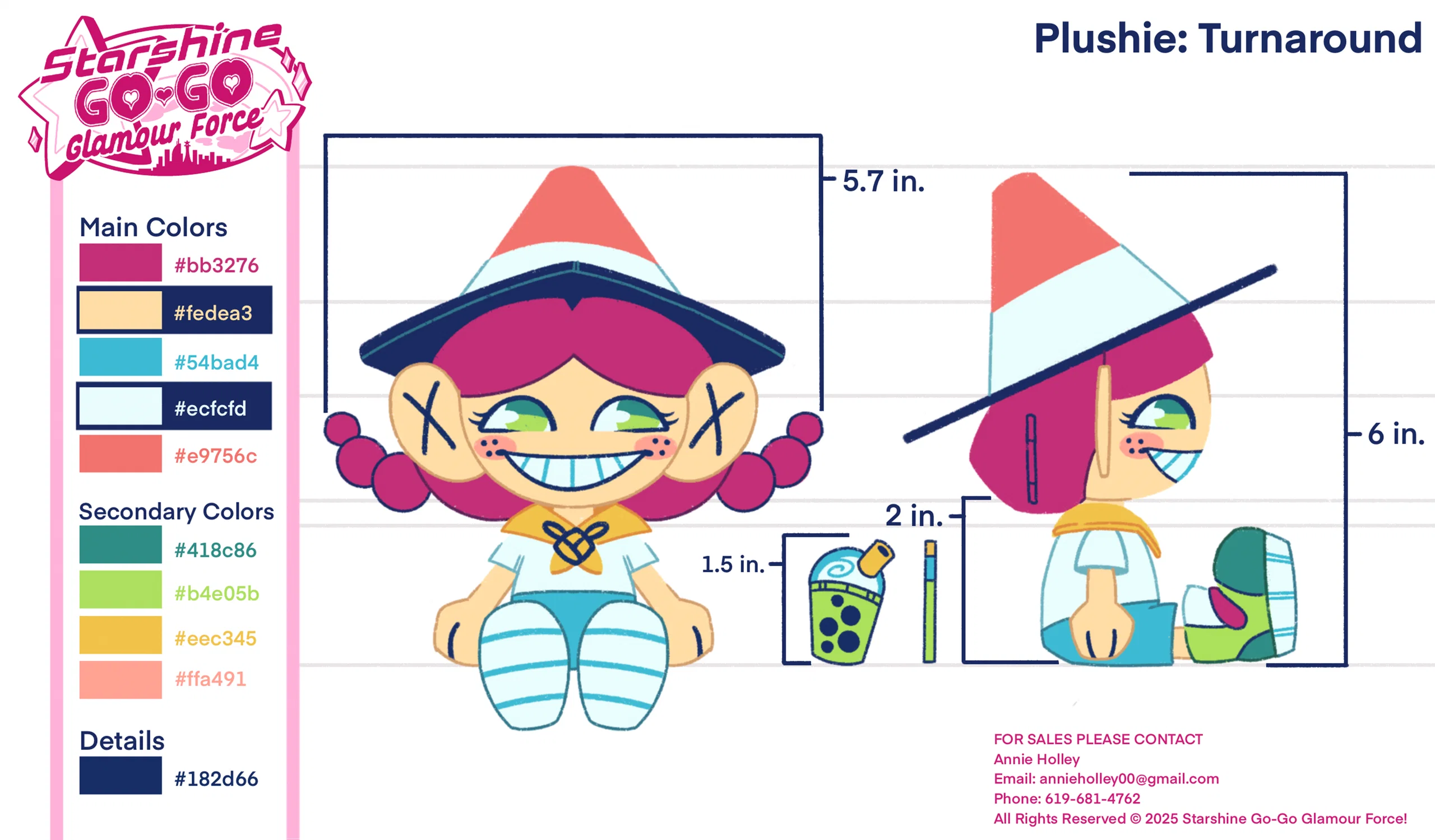 a plushie design turn-around