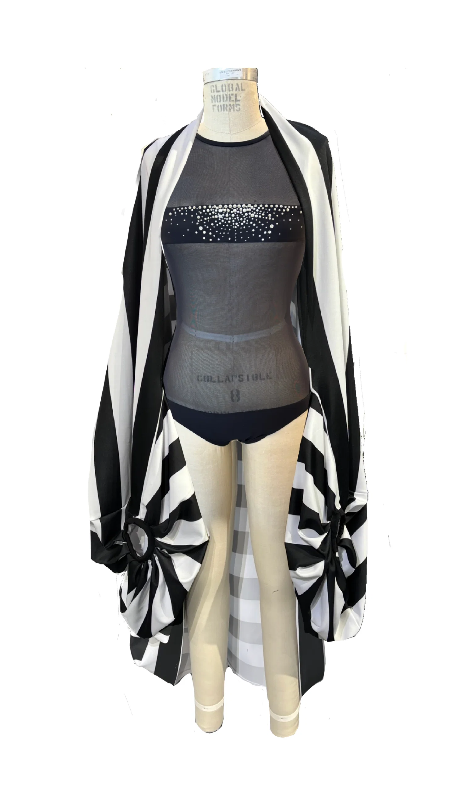 Junior year underbust swimsuit for mentor Bleu- Rod Beattie. Designed, patterned, sewn and bound edges by me. The mentor asked me to create the most micro, tiny, underbust swimsuit!