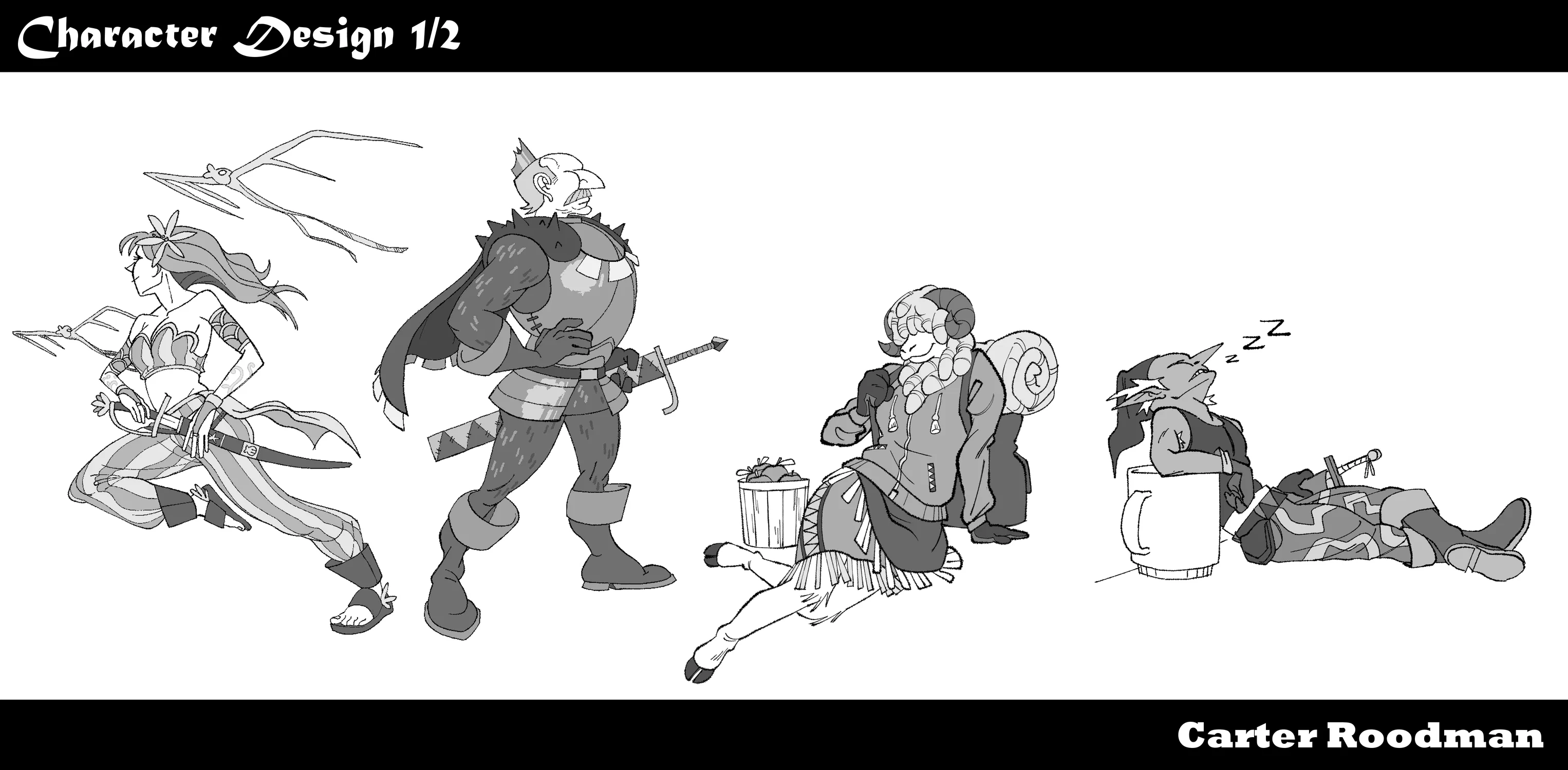 A character design line up.