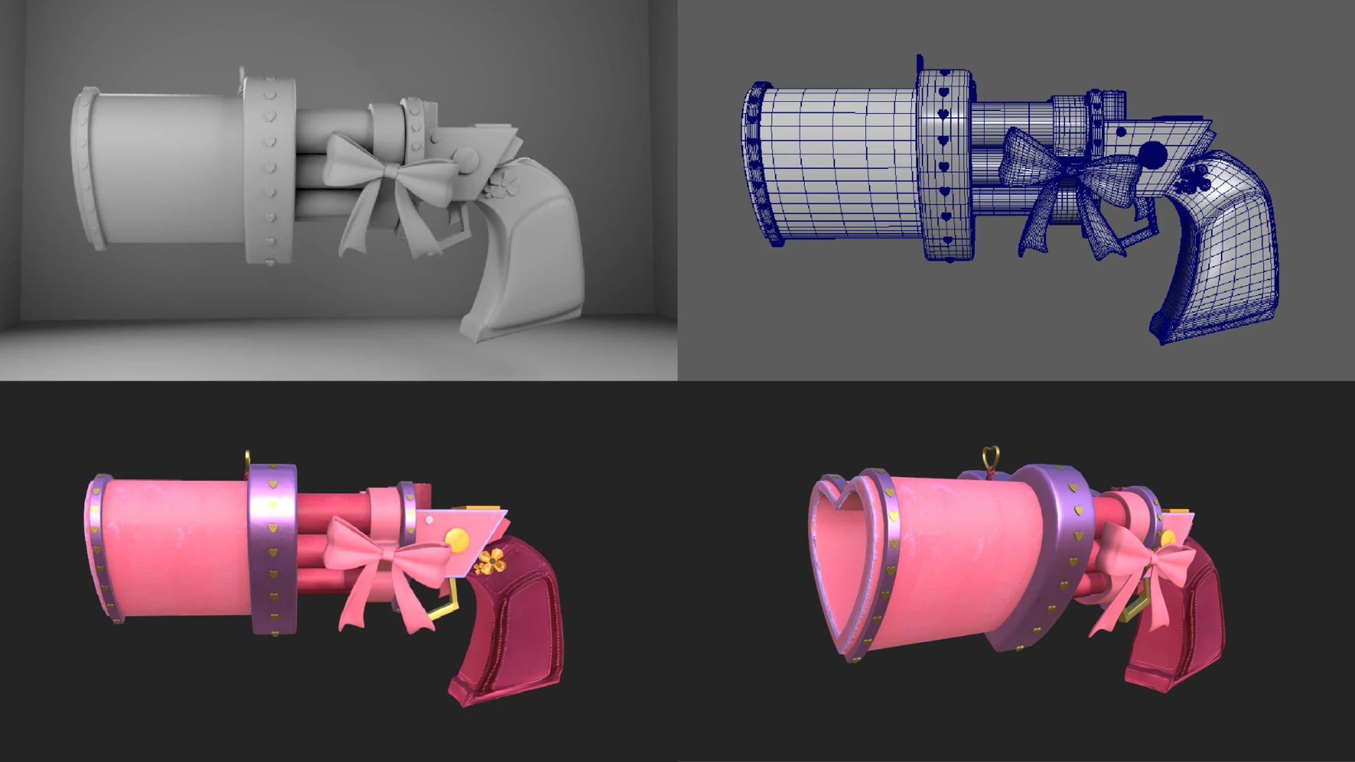 shows all topology wireframes