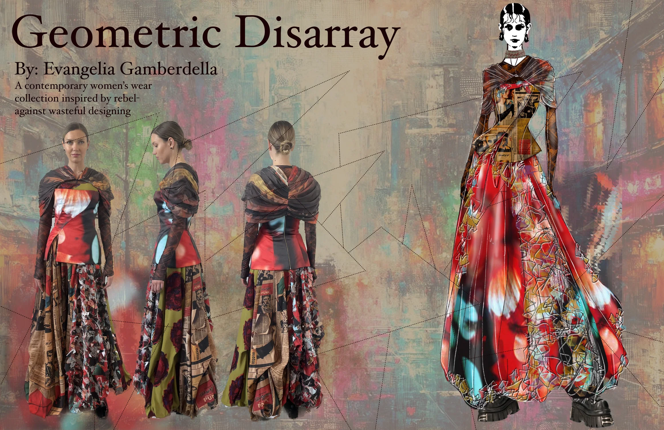 Geometric Disarray- a design collection inspired by punk and sustainability