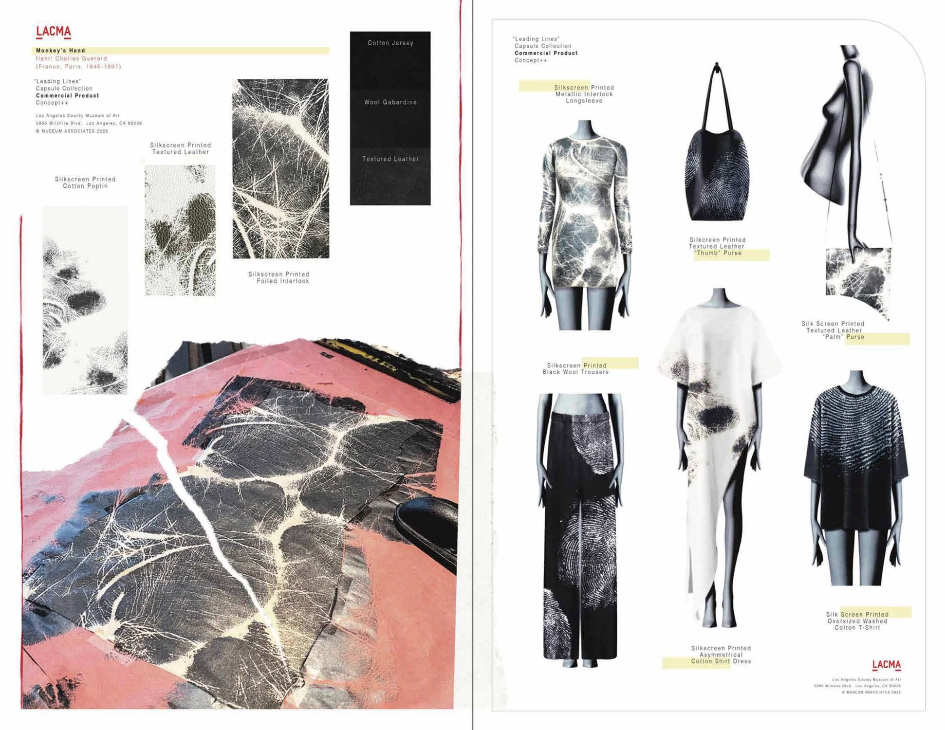 A commercial capsule collection in collaboration with LACMA where I explore silkscreen printing