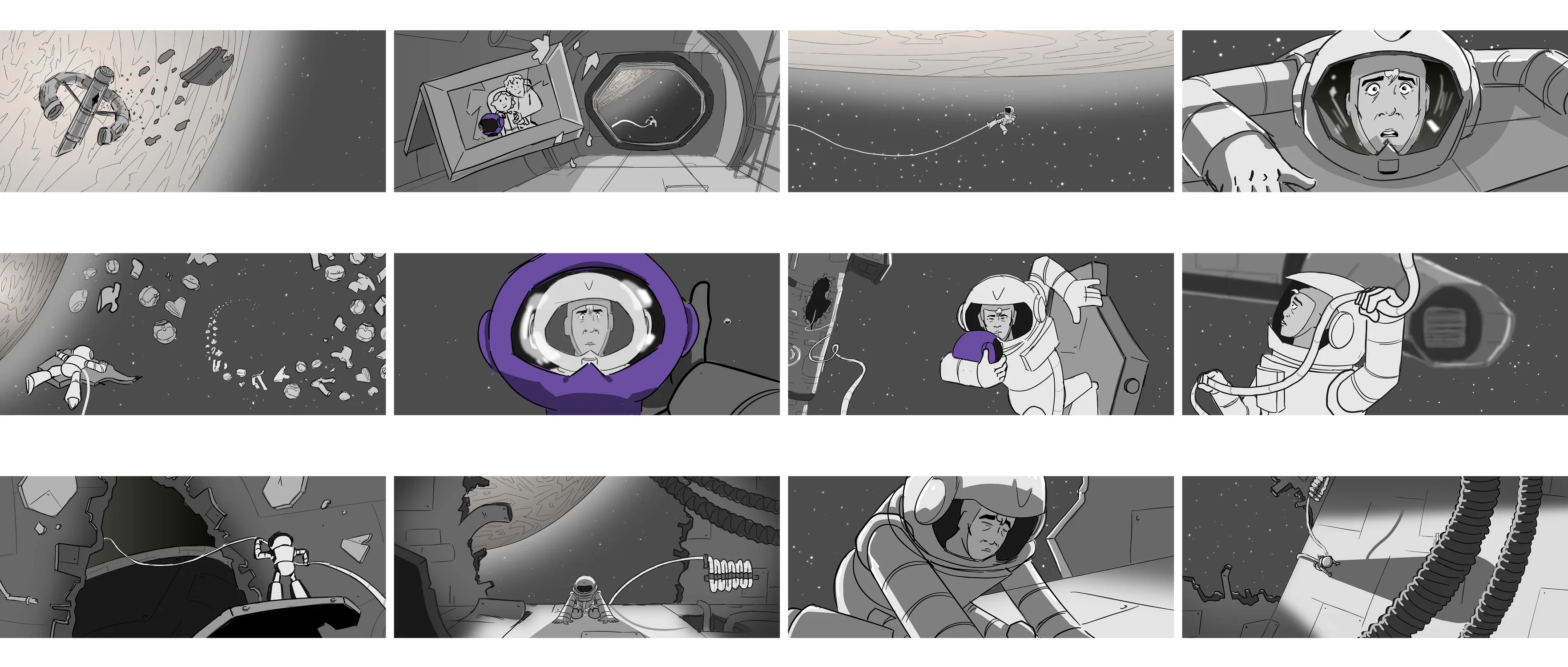 "Tethered" storyboards