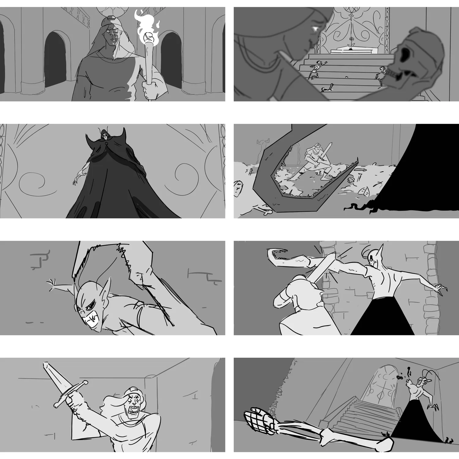 "The Sword and the Claw" storyboards