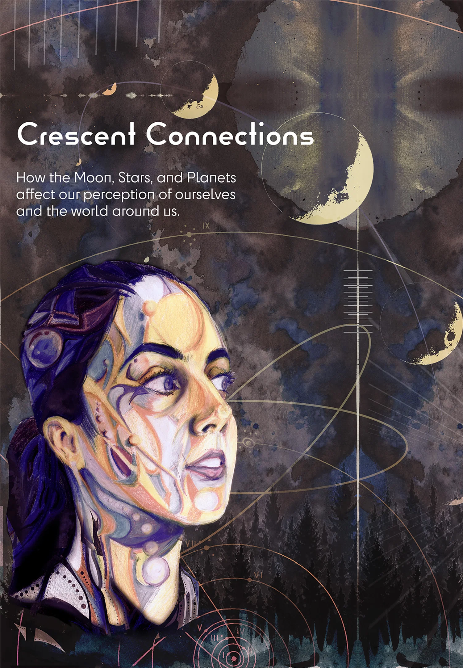 Editorial portrait exploring astrological connections