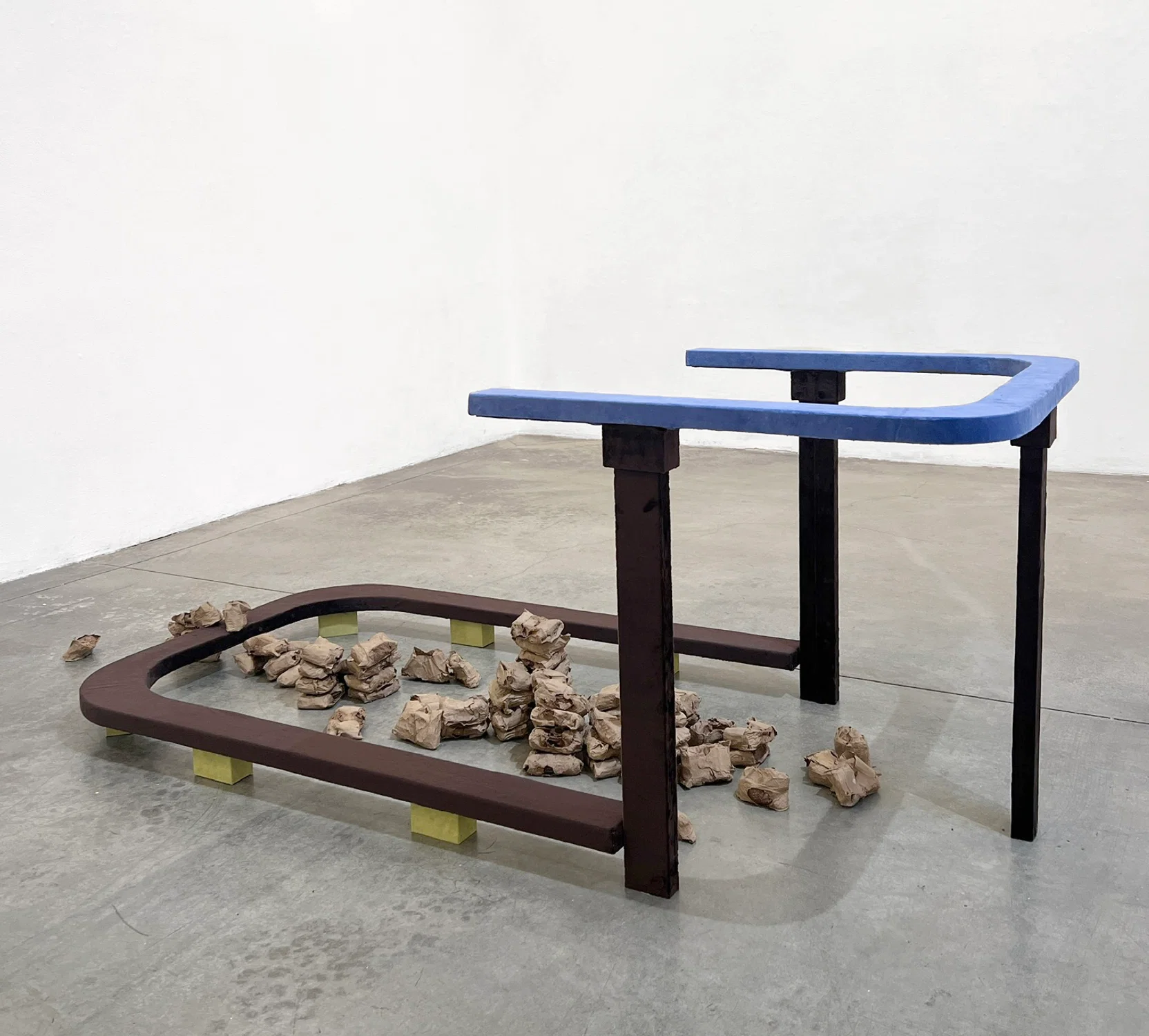 Fragility, 2025 Synthetic fur, velvet, diapers, and clay